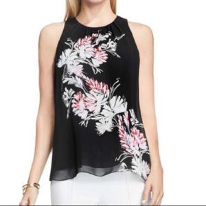 Flattering subtle floral on black